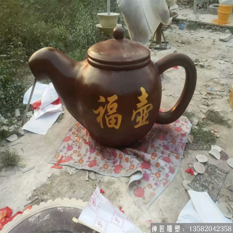 玻璃鋼天壺雕塑，噴水天壺雕塑