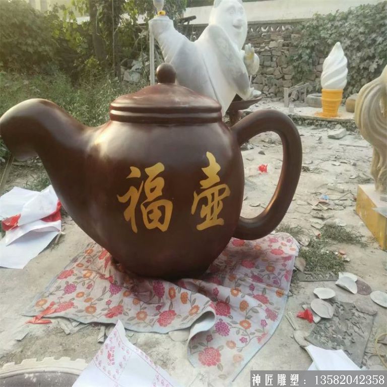 玻璃鋼天壺雕塑，噴水天壺雕塑1