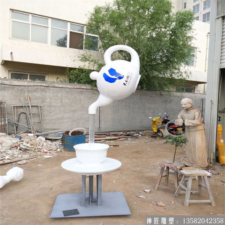 玻璃鋼天壺雕塑，懸壺噴水雕塑1